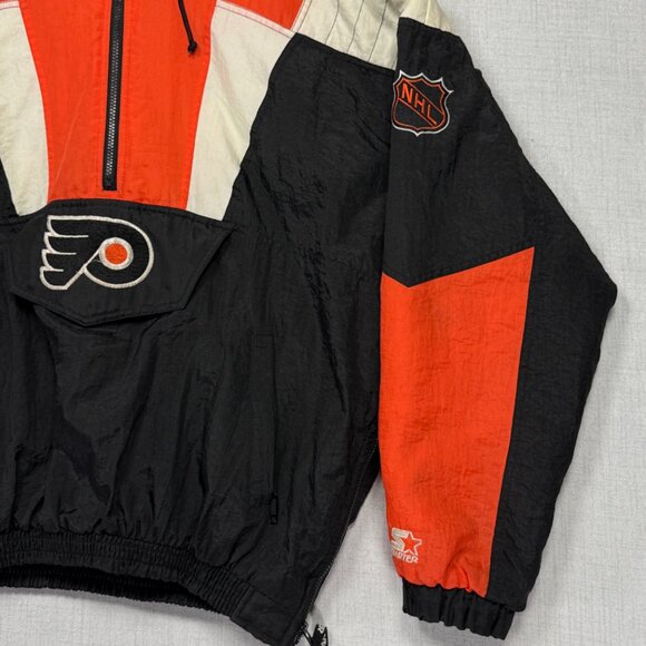 Vintage Starter NHL Philadelphia Flyers Pullover Windbreaker Jacket Size XL - Picture 4 of 15